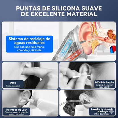 Limpiador profesional de oídos por agua